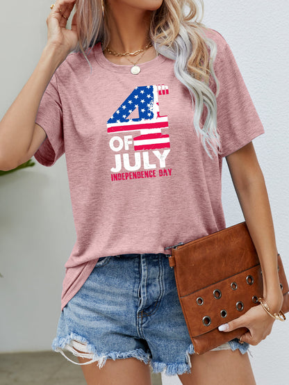 4th OF JULY INDEPENDENCE DAY Graphic Tee-Angel Casuals