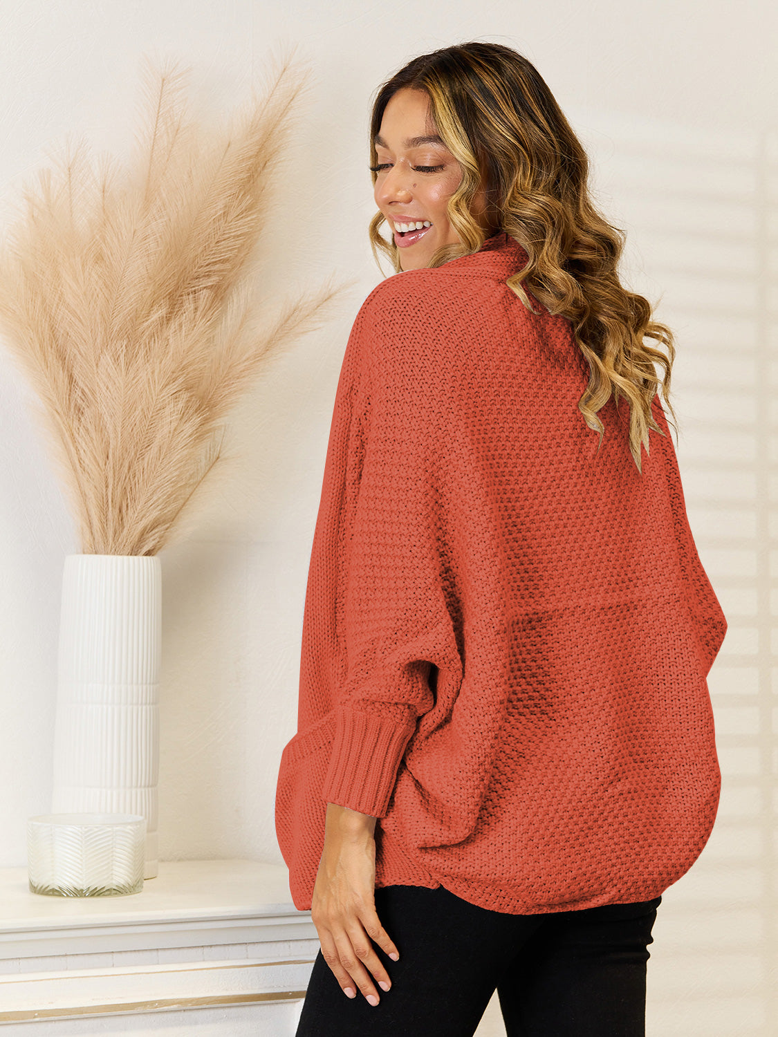 Angel Wings Open Front Cardigan with Pockets-Angel Casuals
