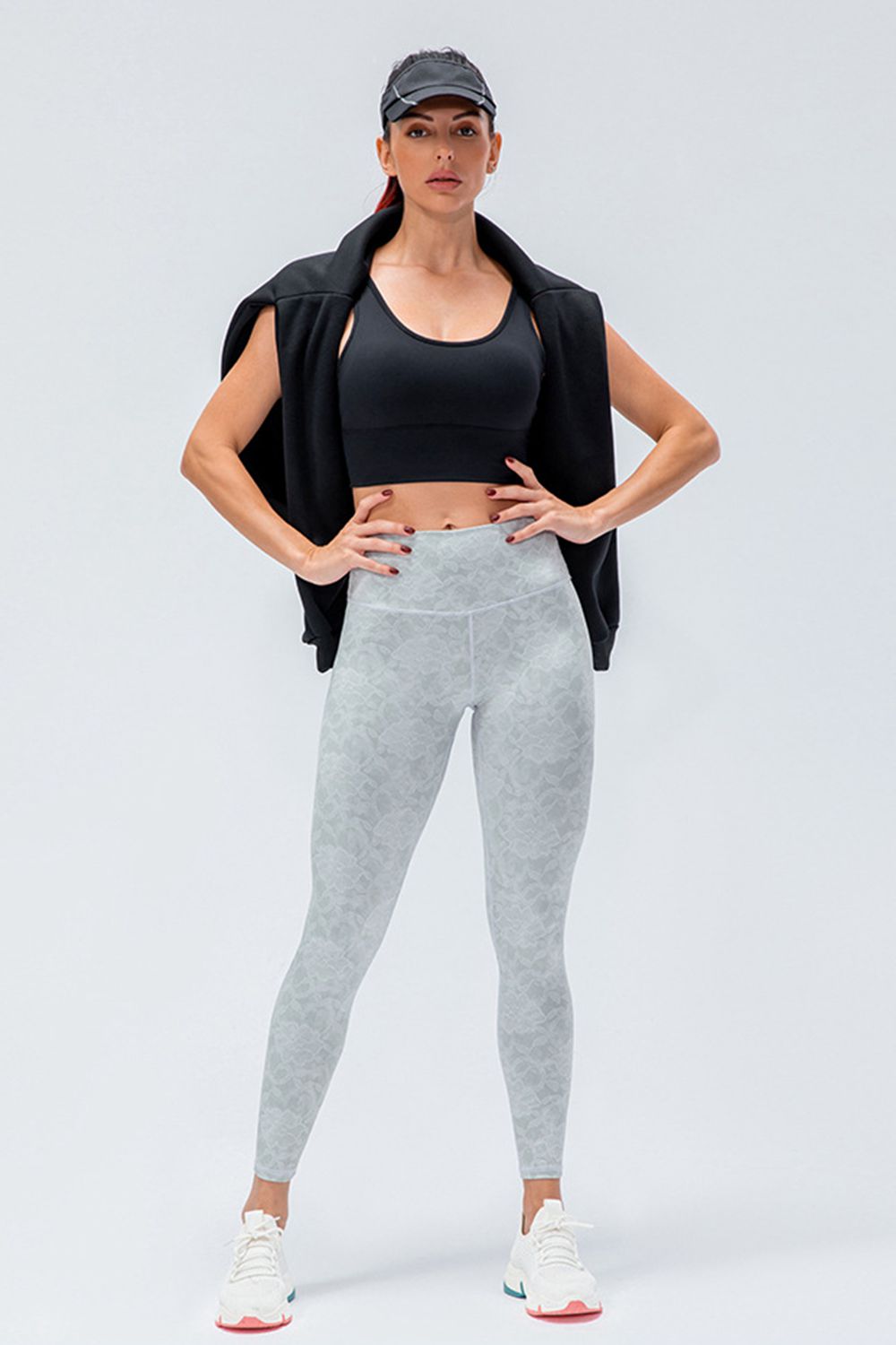 Wide Waistband Slim Fit Active Leggings-Angel Casuals