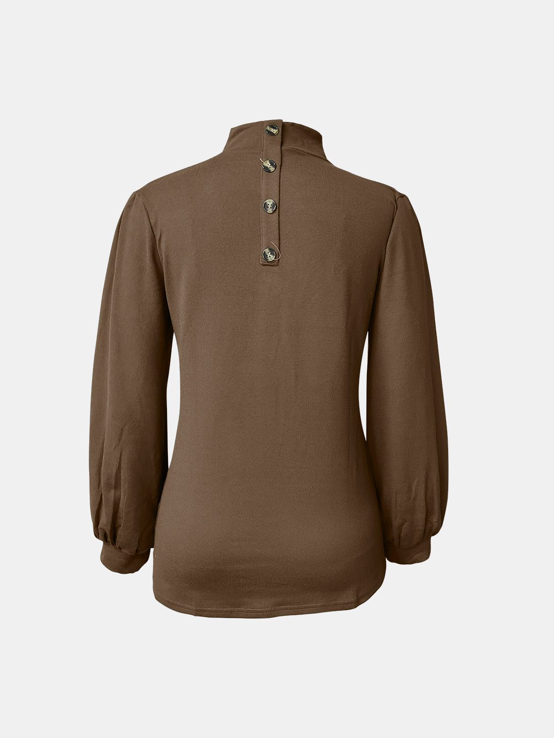 Full Size Mock Neck Long Sleeve T-Shirt-Angel Casuals