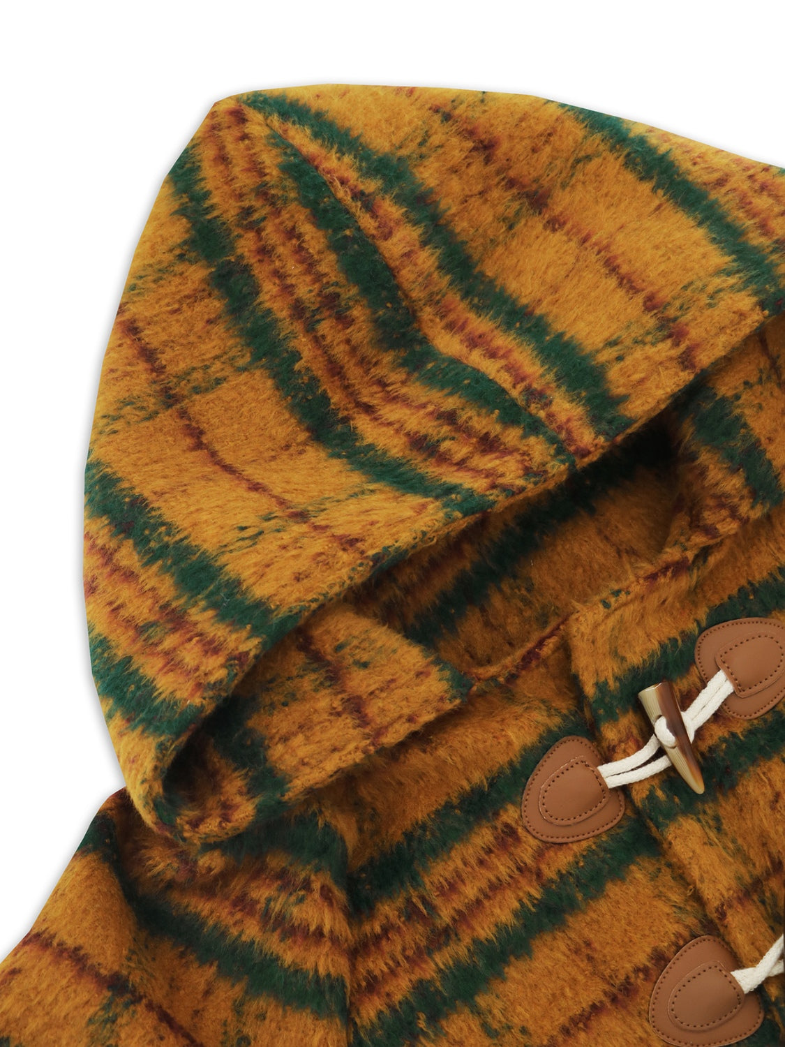 Plaid Long Sleeve Hooded Coat with Pockets-Angel Casuals