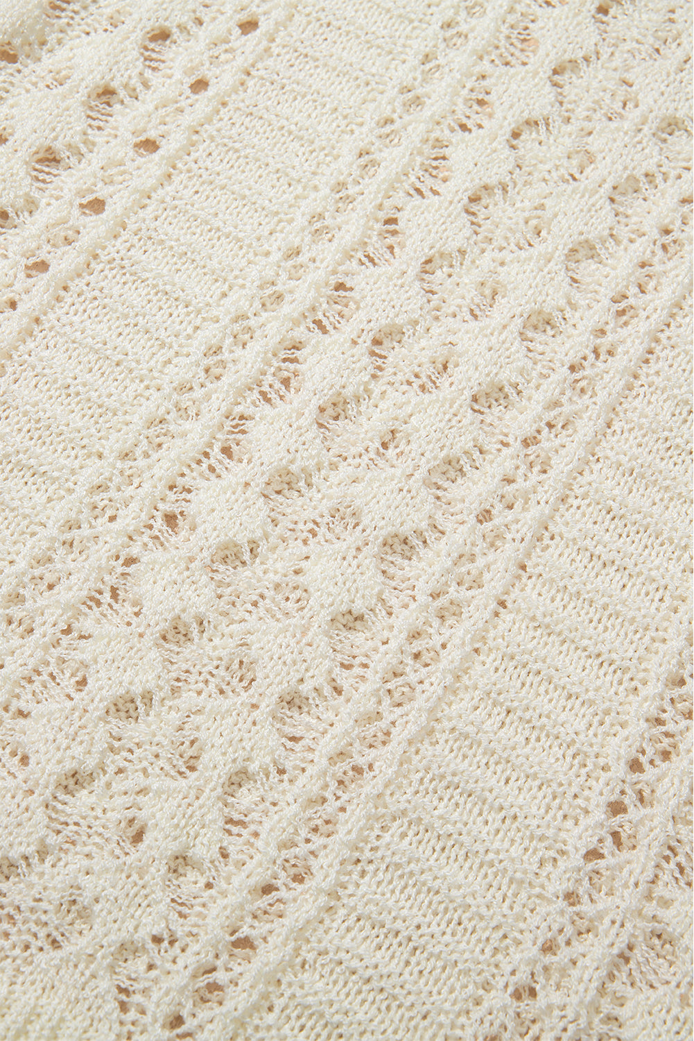 Hollow Out Drop Shoulder Sweater-Angel Casuals