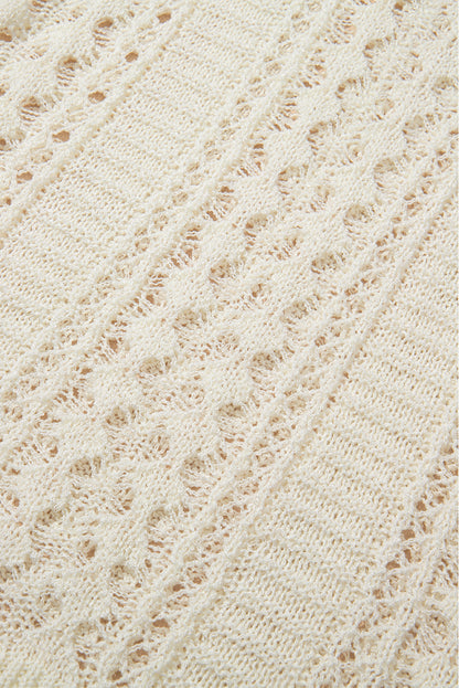 Hollow Out Drop Shoulder Sweater-Angel Casuals