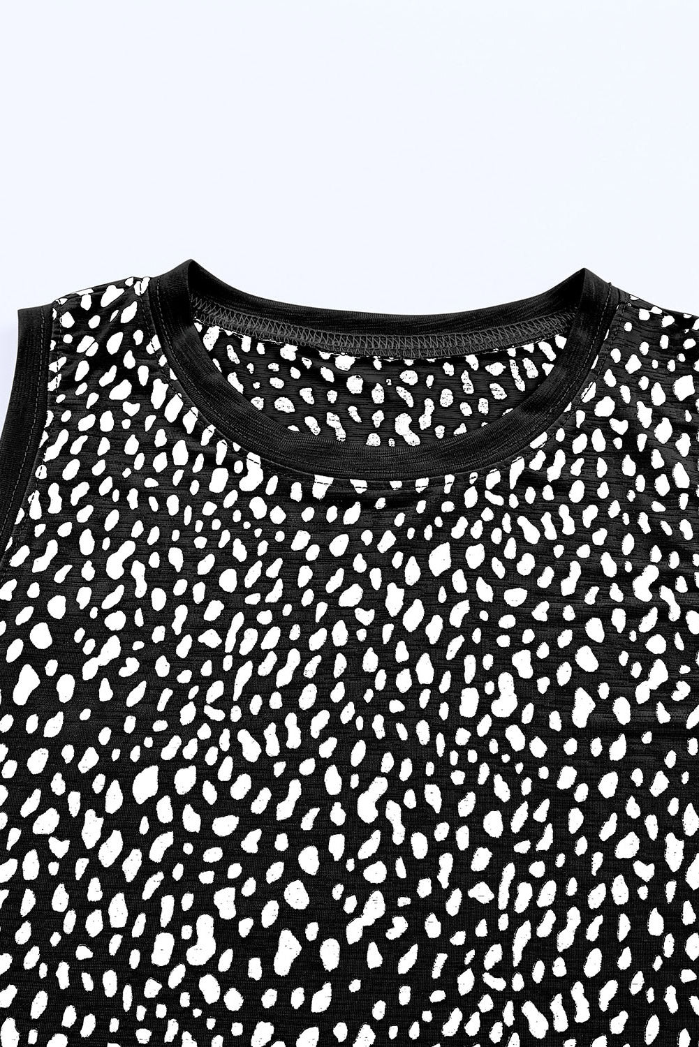 Printed Round Neck Tank-Angel Casuals