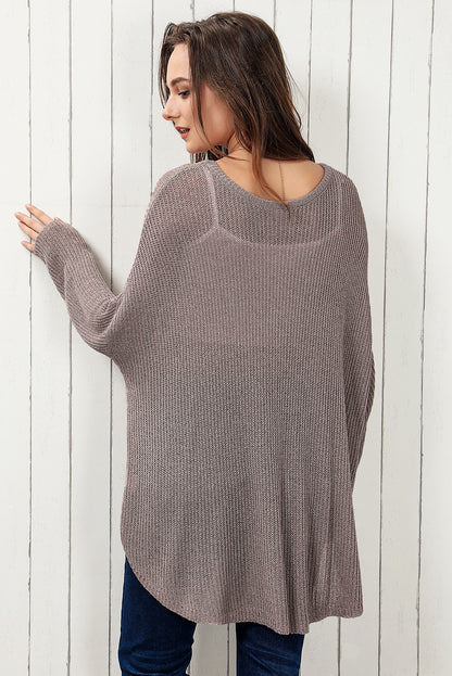 Round Neck High-Low Sweater-Angel Casuals