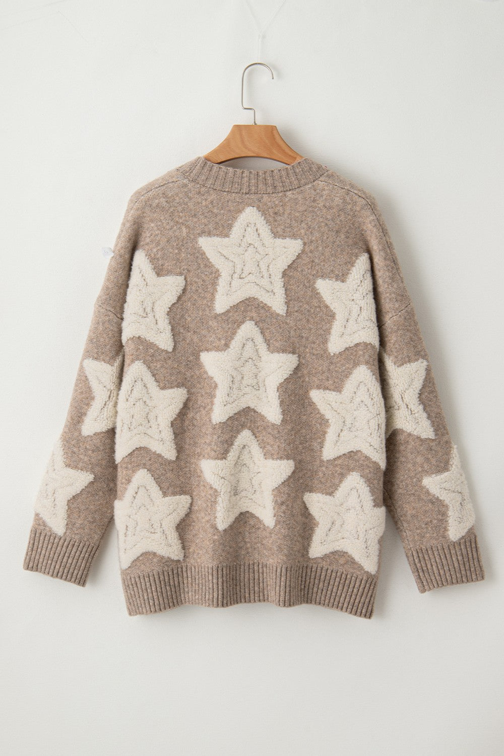 Star Button Up Long Sleeve Cardigan-Angel Casuals