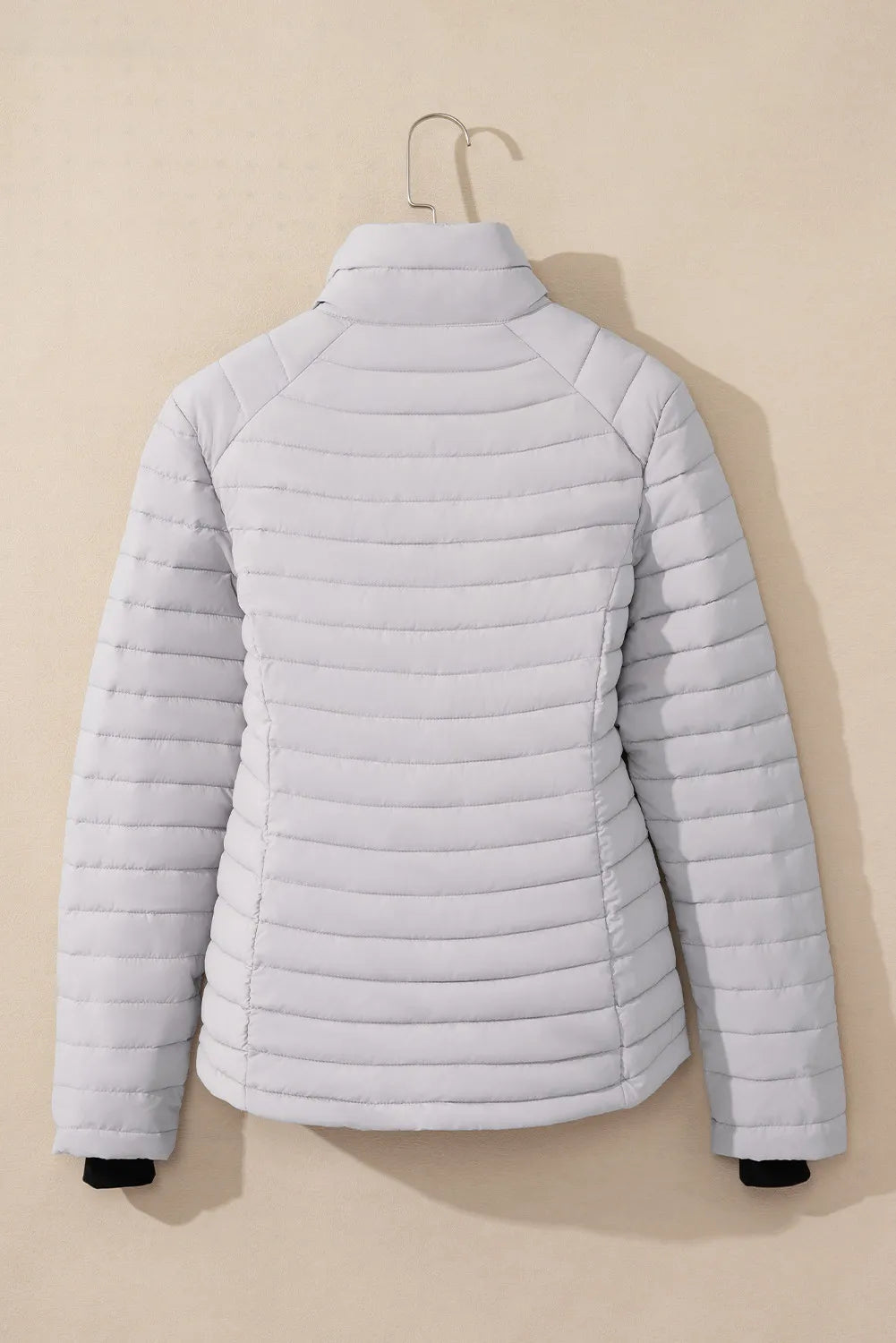 Turtleneck Zip Up Long Sleeve Jacket-Angel Casuals