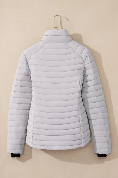 Turtleneck Zip Up Long Sleeve Jacket-Angel Casuals