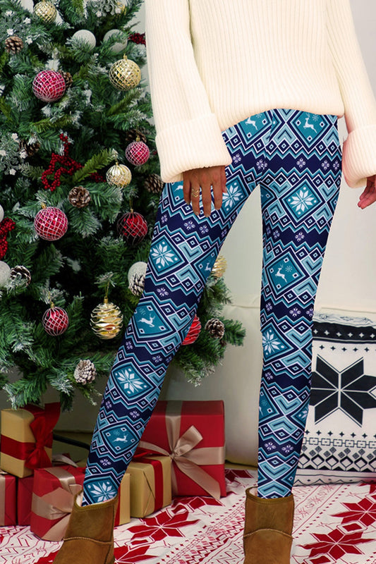 Full Size Geometric Leggings-Angel Casuals