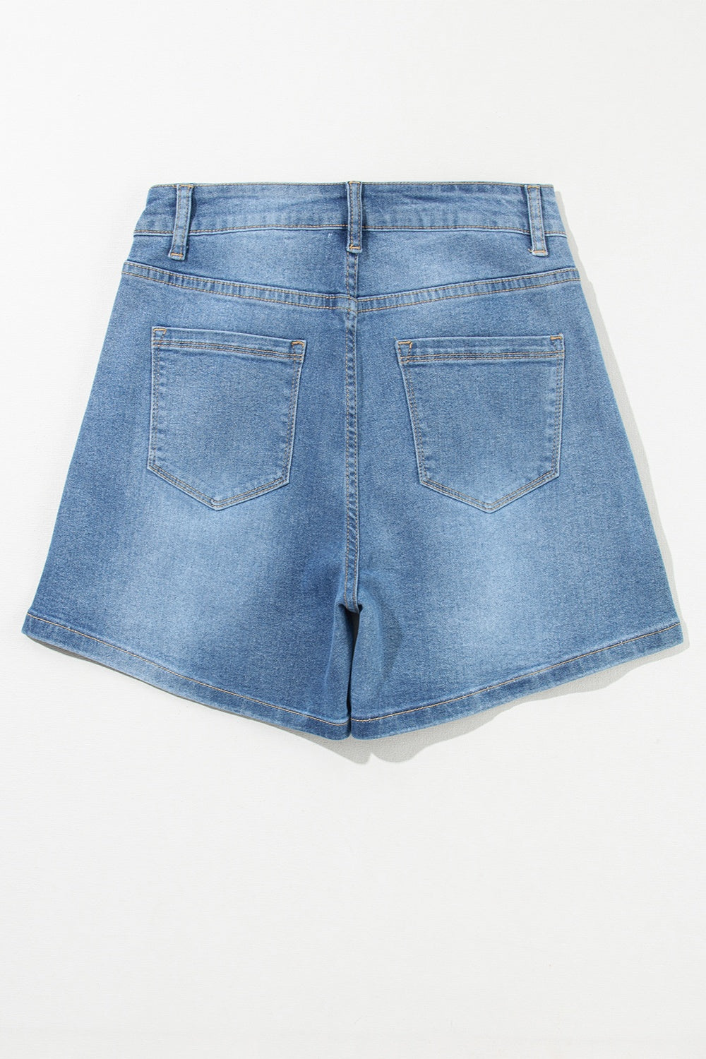 Rhinestone High Waist Denim Shorts-Angel Casuals