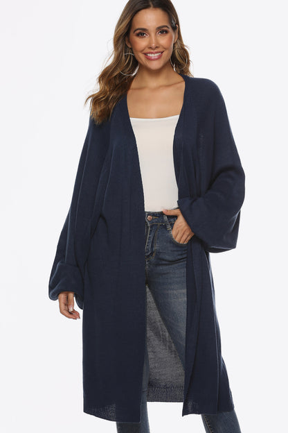 Long Sleeve Open Front Cardigan-Angel Casuals