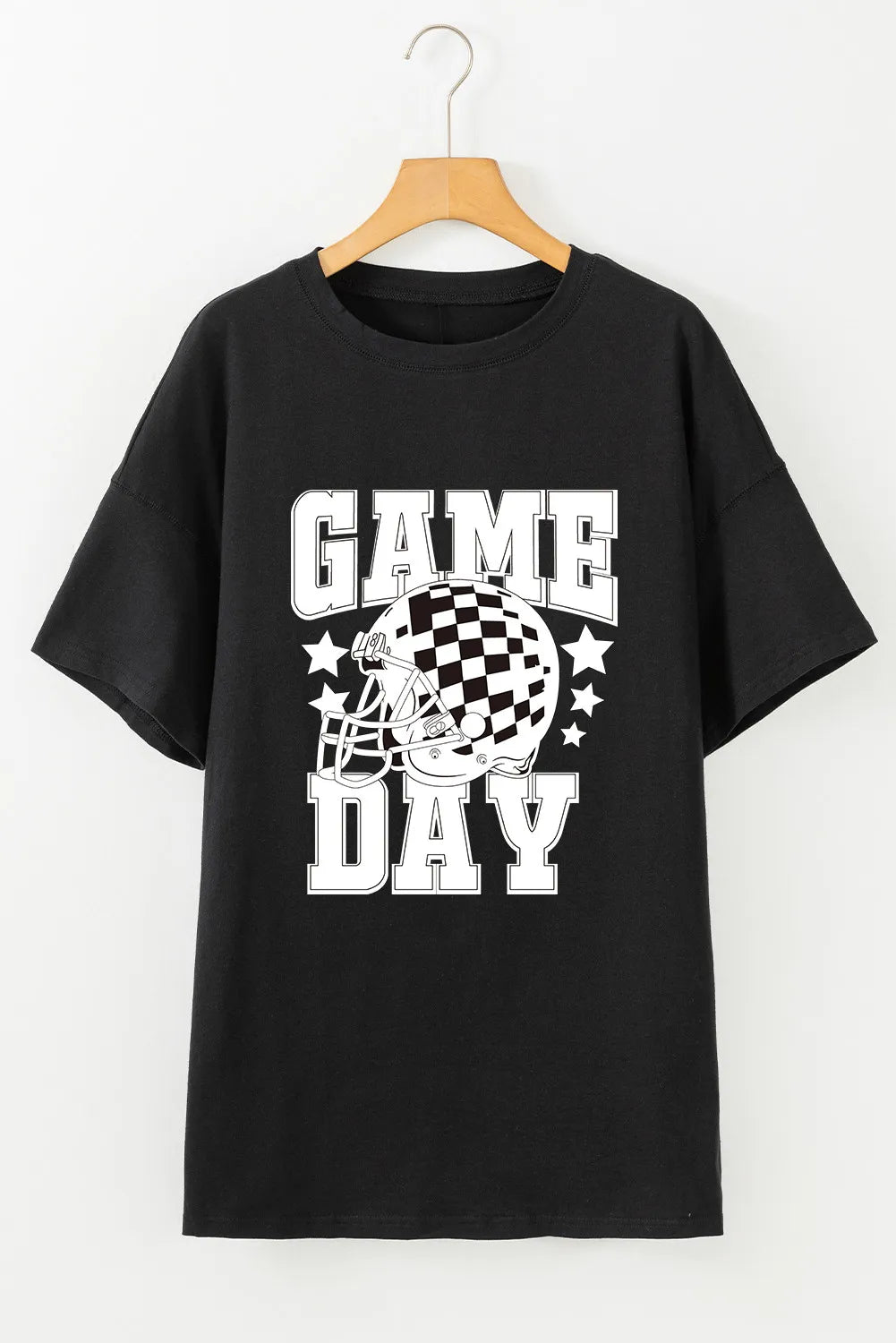 GAME DAY Round Neck Short Sleeve T-Shirt-Angel Casuals