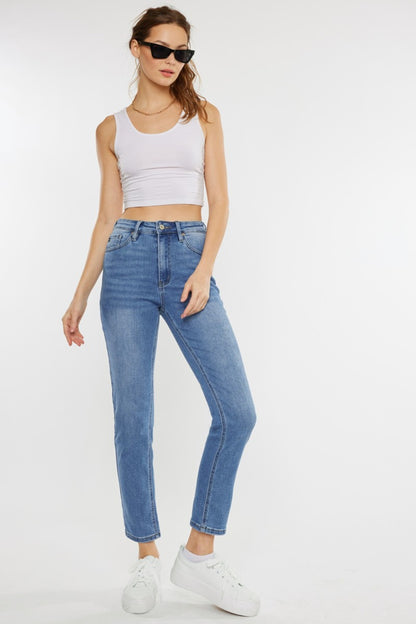 Kancan Full Size Cat's Whiskers High Waist Jeans-Angel Casuals