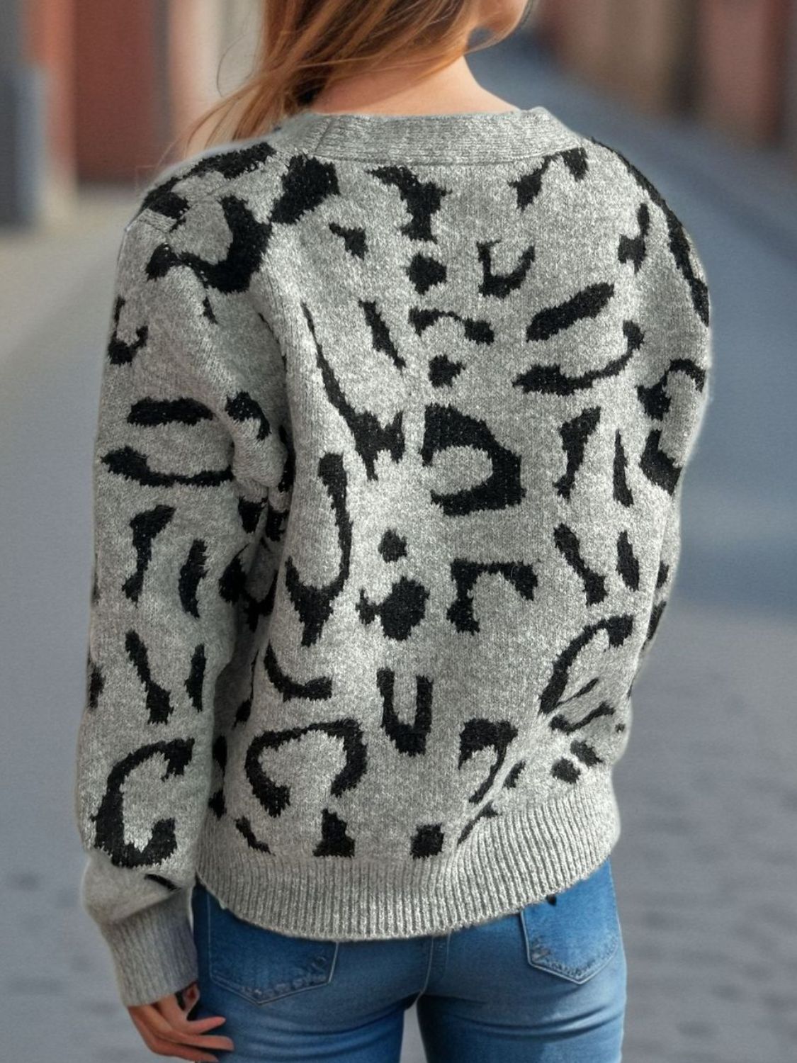 Leopard V-Neck Button Up Cardigan-Angel Casuals