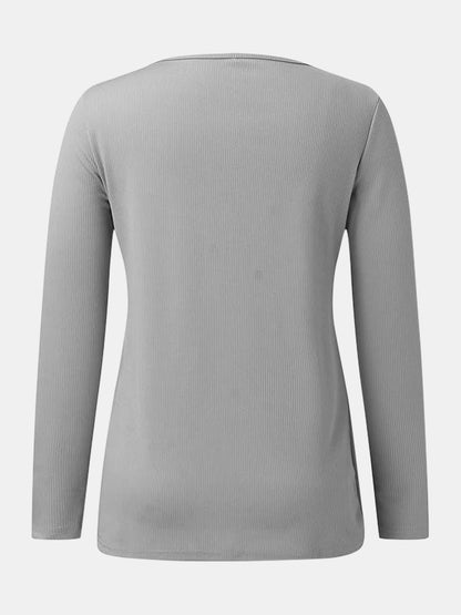 Full Size Scoop Neck Long Sleeve T-Shirt-Angel Casuals