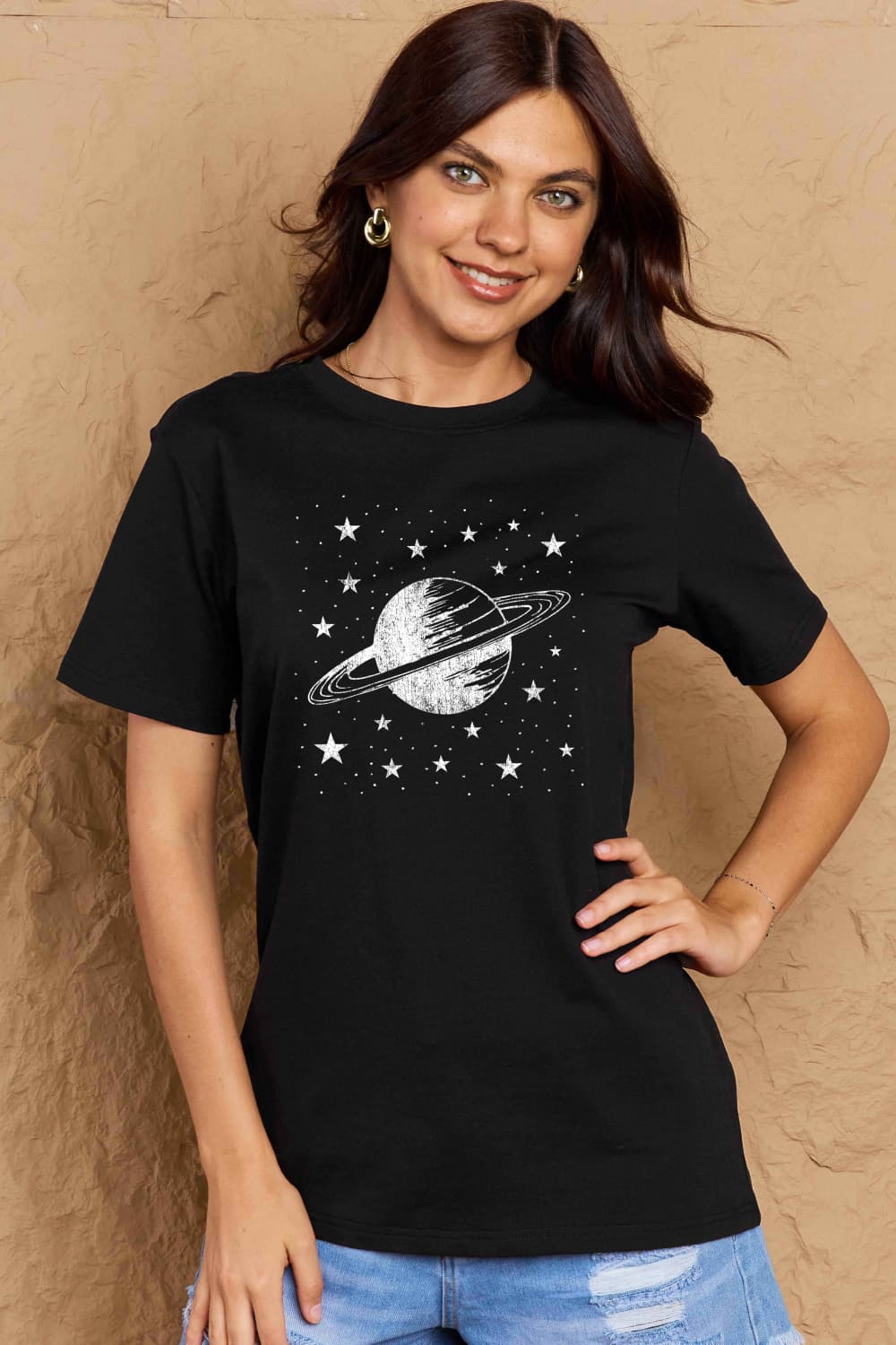 Simply Love Full Size Planet Graphic Cotton T-Shirt-Angel Casuals