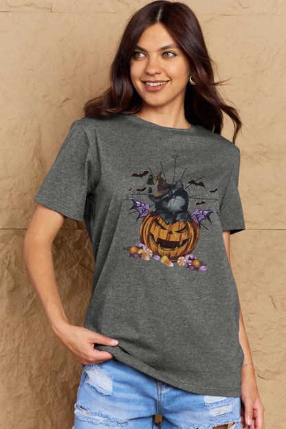 Simply Love Full Size Jack-O'-Lantern Graphic T-Shirt-Angel Casuals