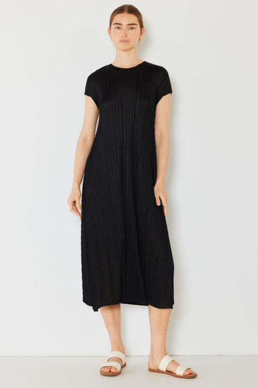 Marina West Swim Pleated Cap Sleeve A-Line Dress-Angel Casuals