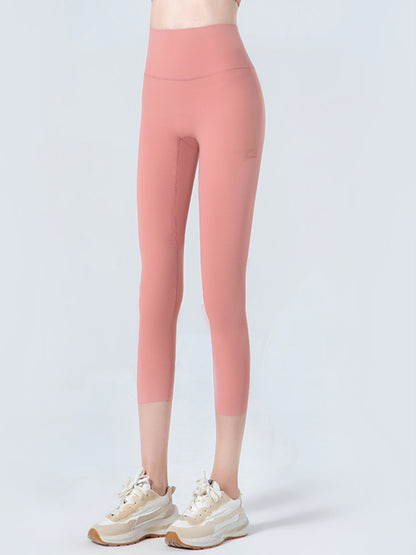 Wide Waistband Cropped Sports Leggings-Angel Casuals