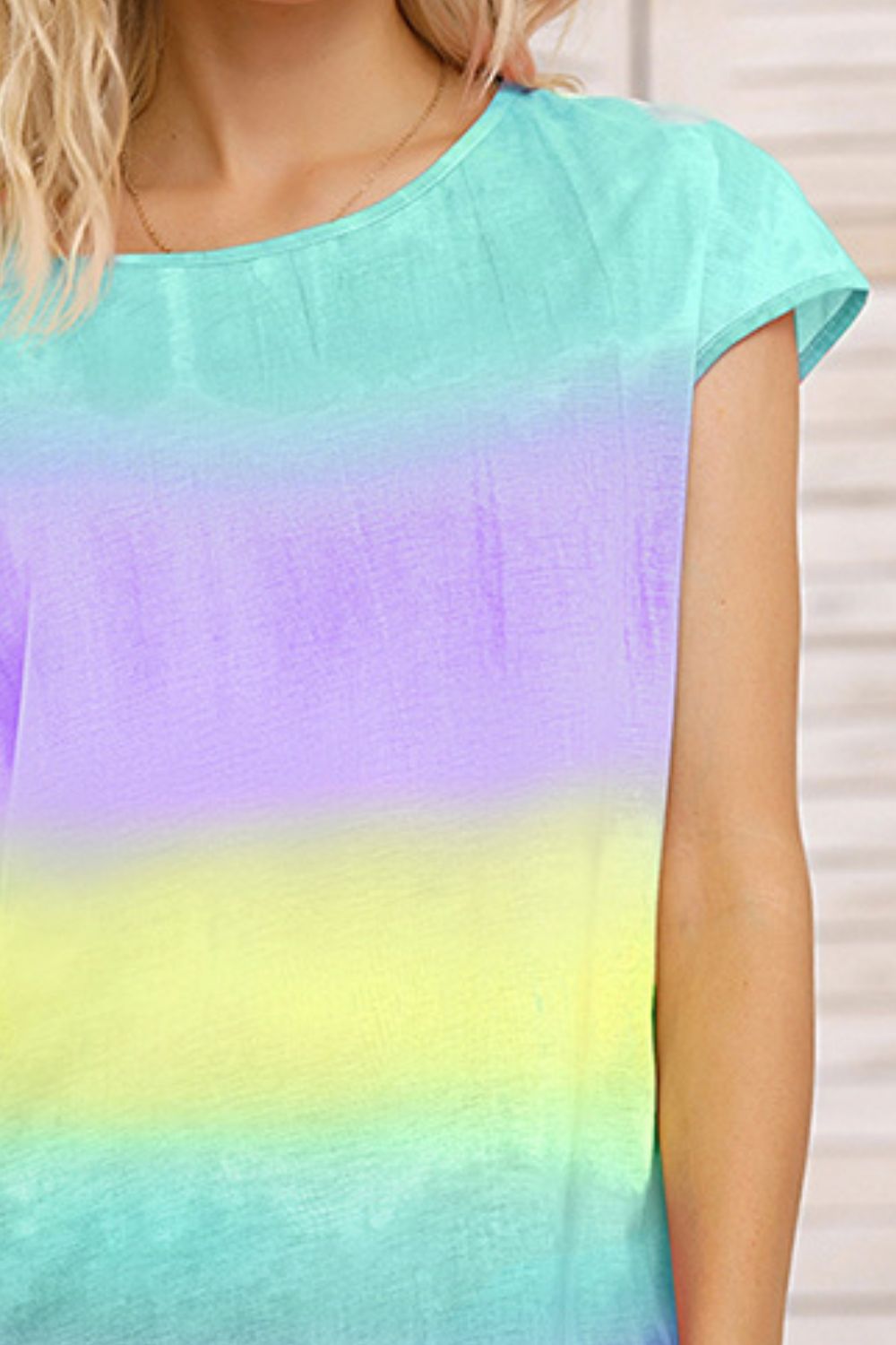 Tie Dye Round Neck Short Sleeve Tee-Angel Casuals