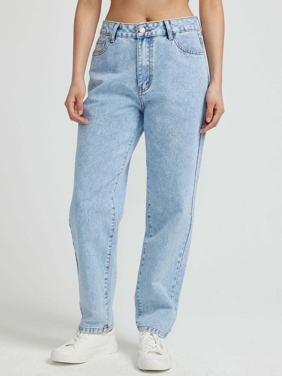 Pocketed Straight Leg Jeans-Angel Casuals