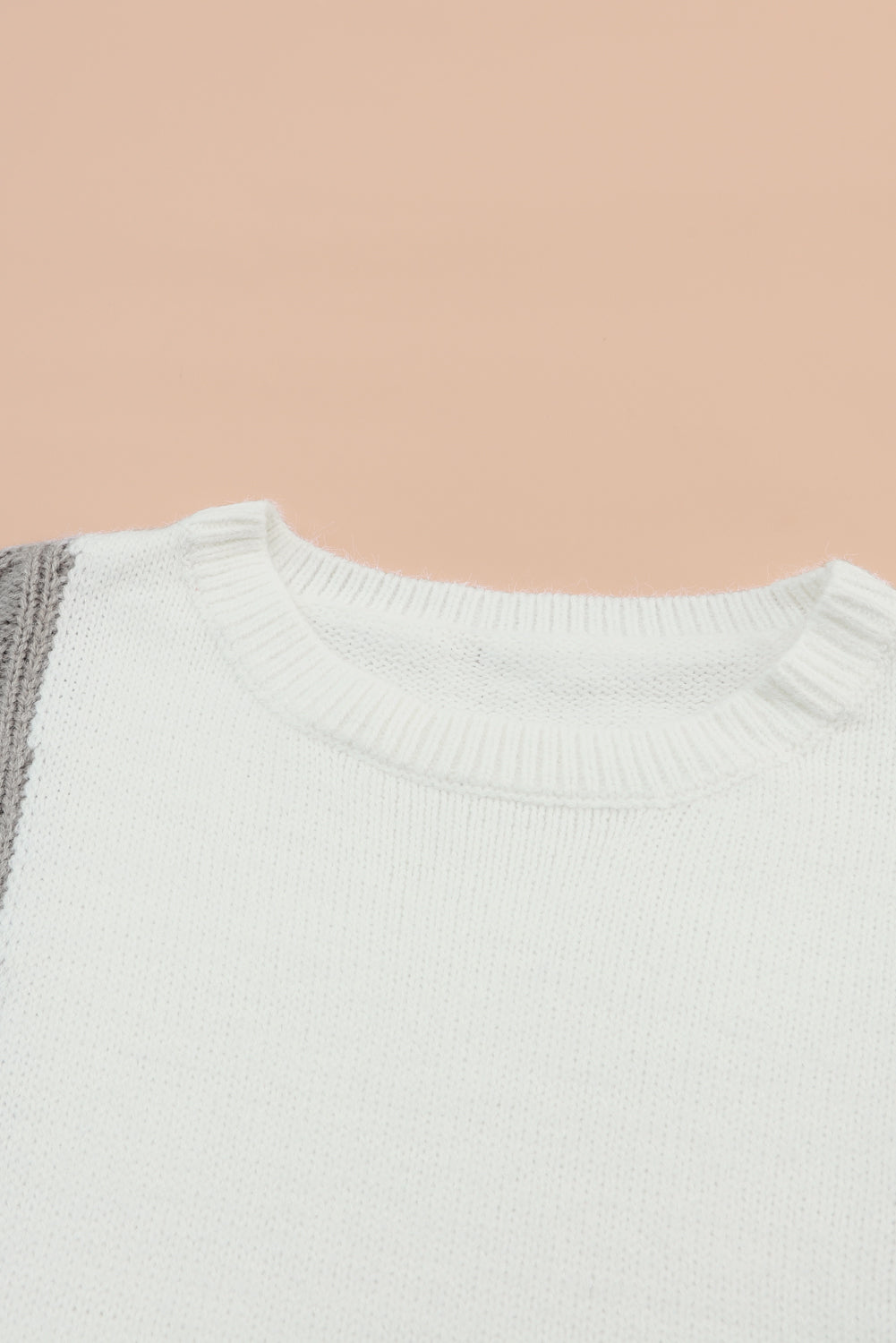 Color Block Textured Drop Shoulder Sweater-Angel Casuals