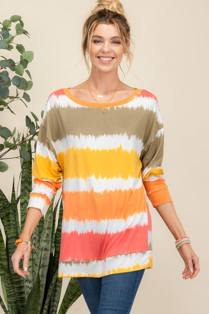 Celeste Full Size Striped Long Sleeve T-Shirt-Angel Casuals