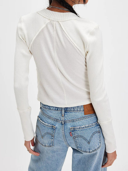 V-Neck Button Up Cropped Cardigan-Angel Casuals