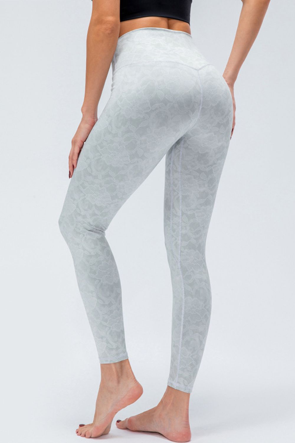 Wide Waistband Slim Fit Active Leggings-Angel Casuals