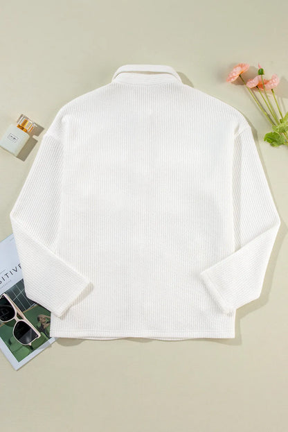 Button Up Long Sleeve Shacket-Angel Casuals