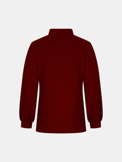 Full Size Mock Neck Long Sleeve T-Shirt-Angel Casuals
