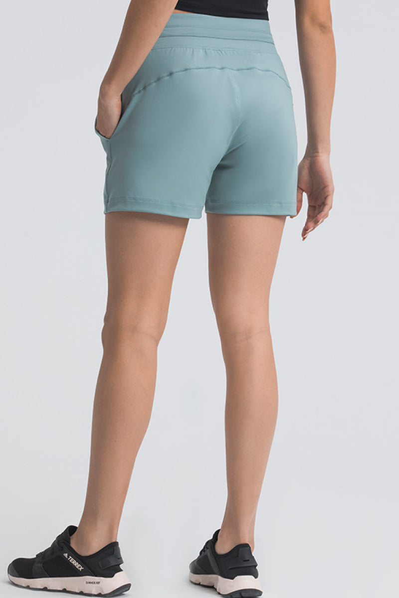 Waist Tie Active Shorts-Angel Casuals