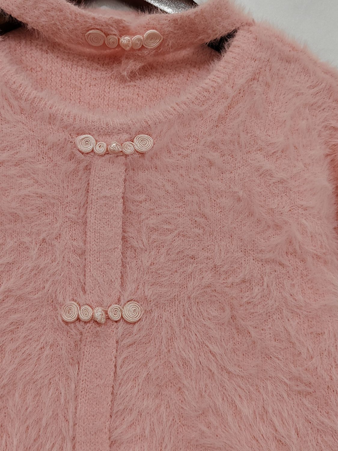 Cutout Knot Button Long Sleeve Cardigan-Angel Casuals
