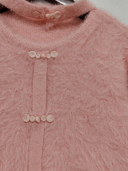 Cutout Knot Button Long Sleeve Cardigan-Angel Casuals