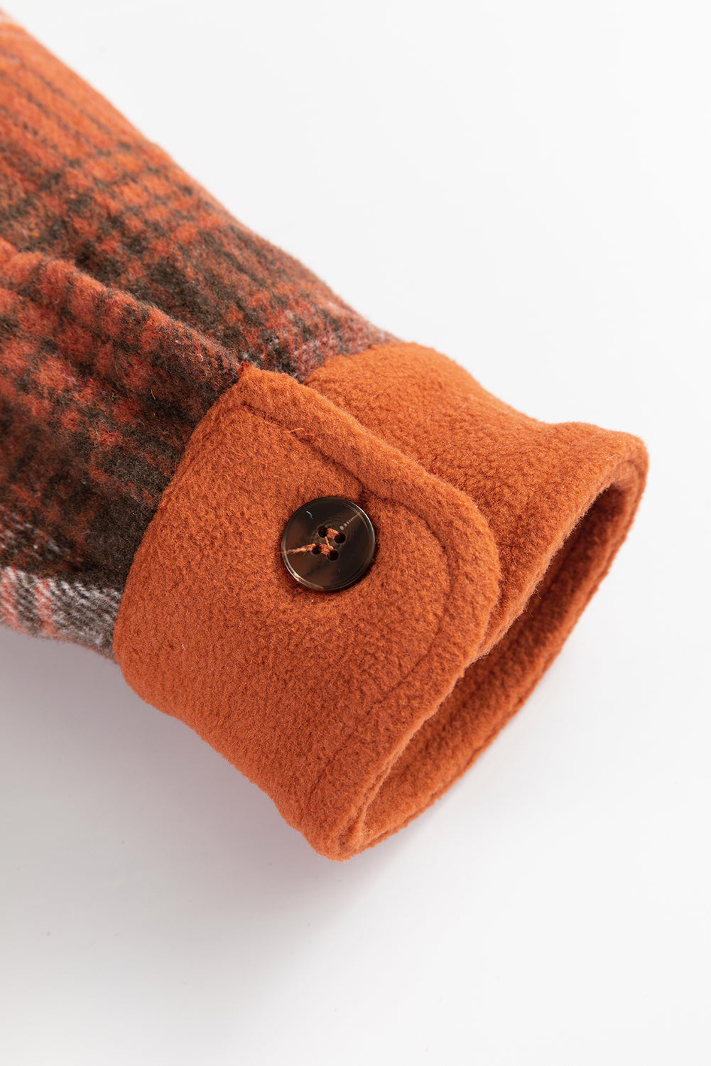 Plaid Button Up Long Sleeve Jacket-Angel Casuals