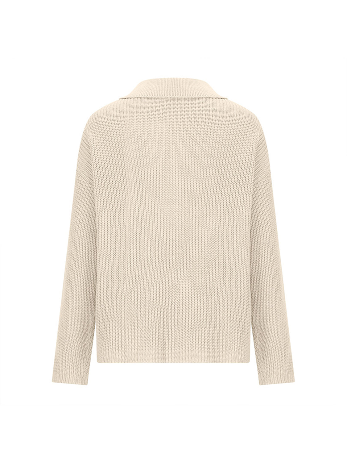 Collared Neck Half Button Knit Top-Angel Casuals