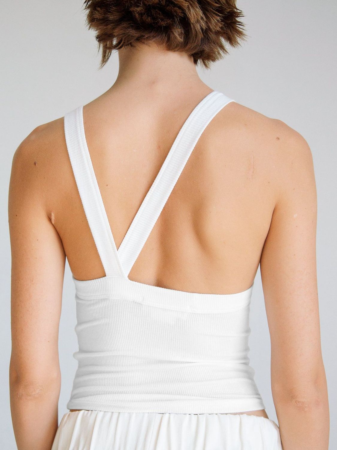 Halter Neck Ribbed Cropped Top-Angel Casuals