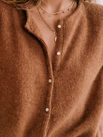 Button Down Long Sleeve Sweater-Angel Casuals