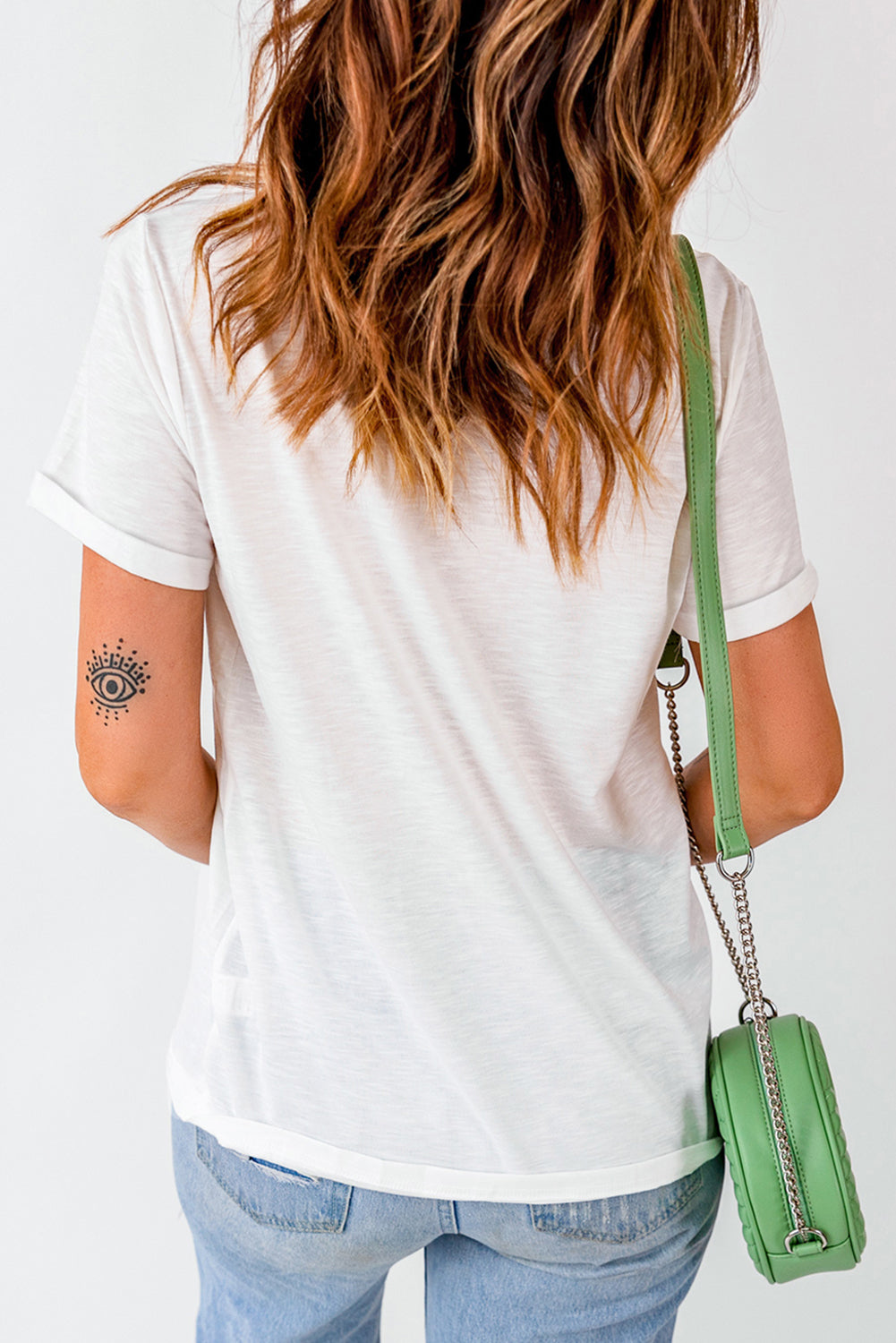 Star Round Neck Short Sleeve T-Shirt-Angel Casuals