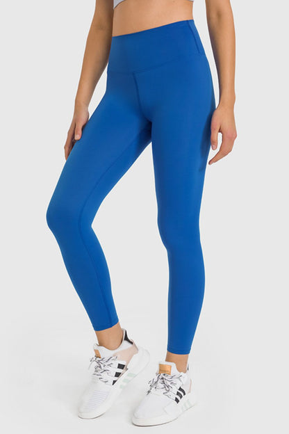 High Waist Ankle-Length Yoga Leggings-Angel Casuals