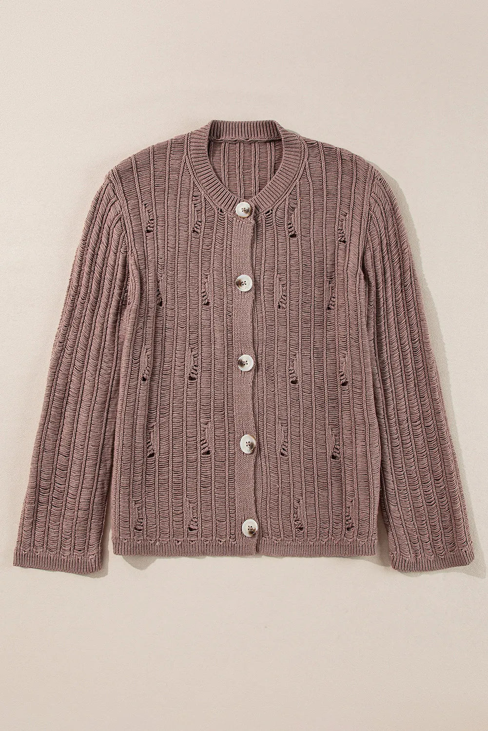 Button Up Long Sleeve Cardigan-Angel Casuals