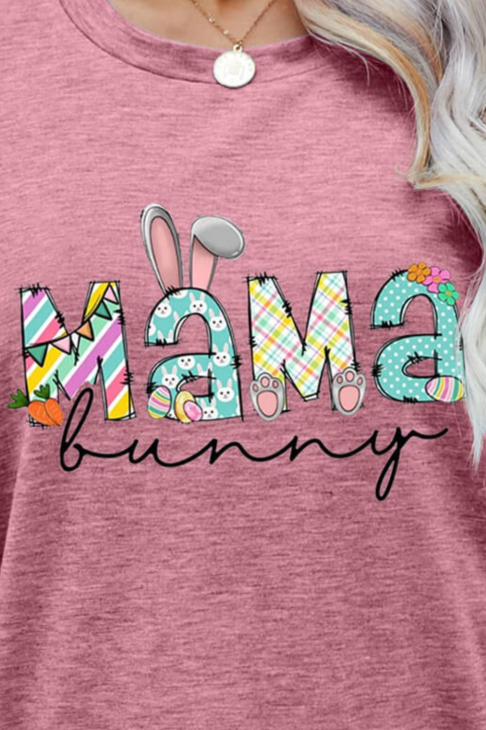 MAMA BUNNY Easter Graphic Tee-Angel Casuals