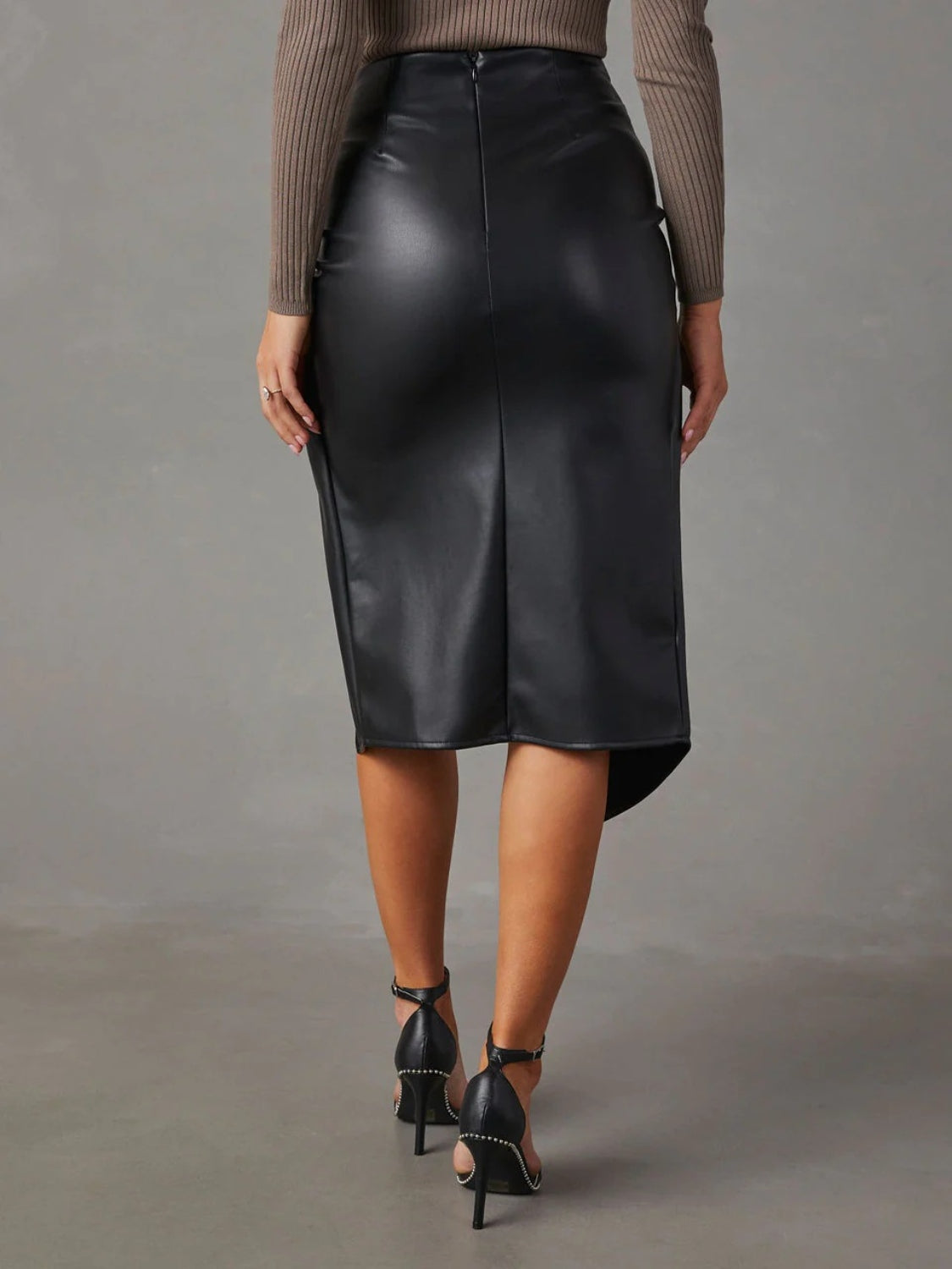 Twist Detail High Waist Skirt-Angel Casuals