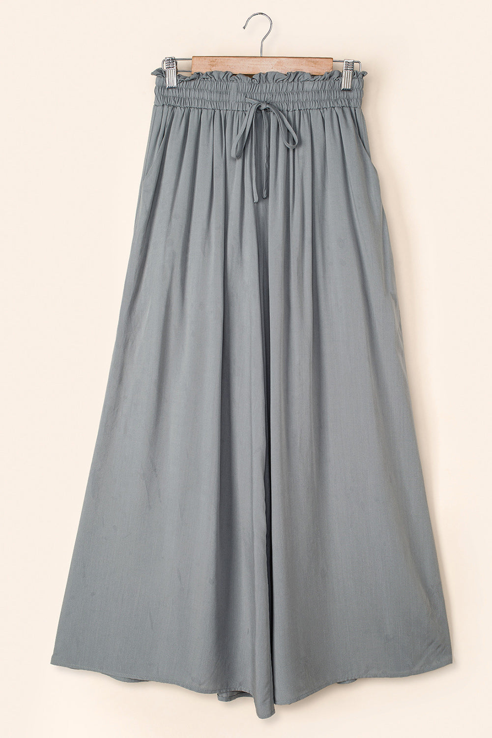 Drawstring Waist Wide Leg Pants-Angel Casuals