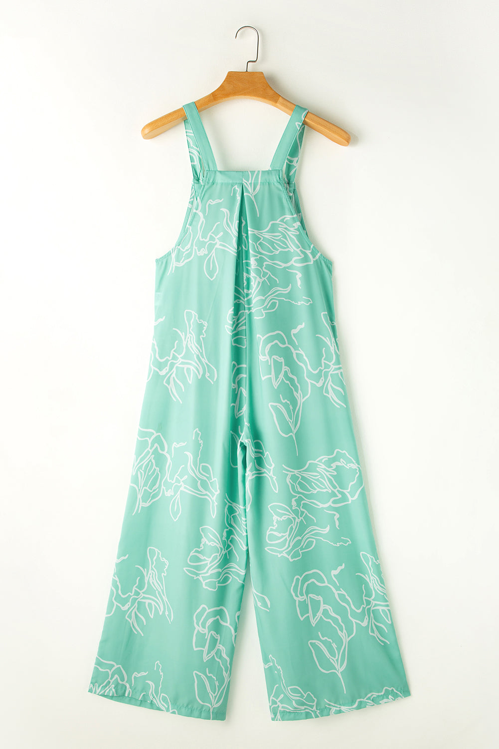 Printed Wide Strap Jumpsuit-Angel Casuals