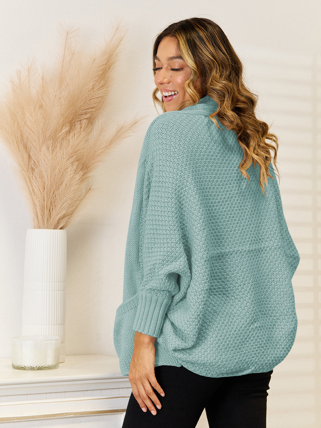 Angel Wings Open Front Cardigan with Pockets-Angel Casuals