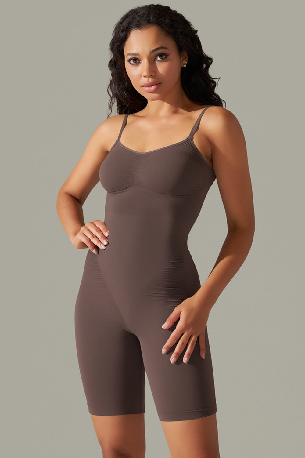 Spaghetti Strap Active Romper-Angel Casuals