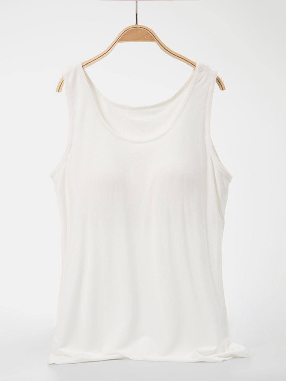 Scoop Neck Wide Strap Tank-Angel Casuals