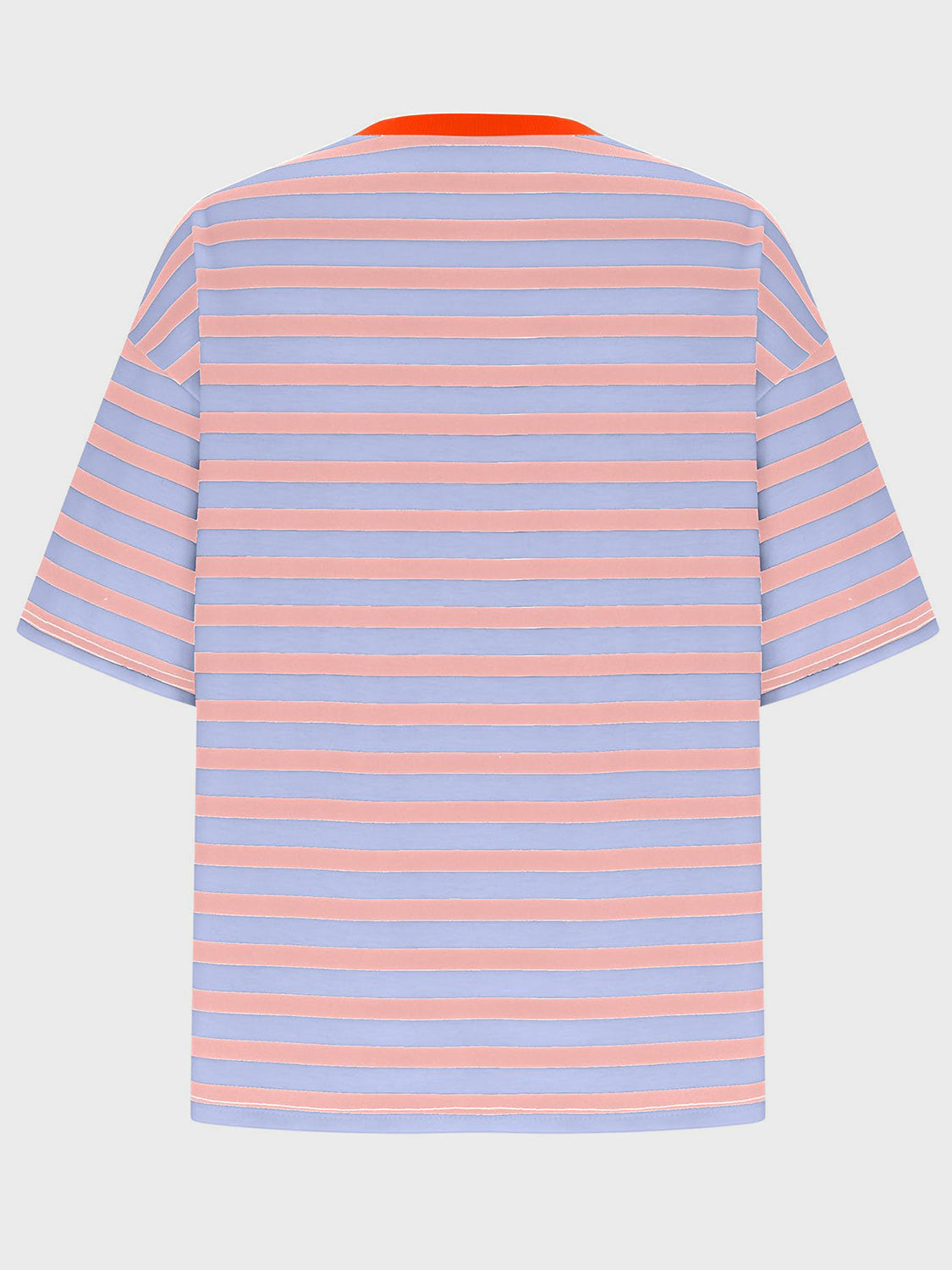 Striped Round Neck Half Sleeve T-Shirt-Angel Casuals