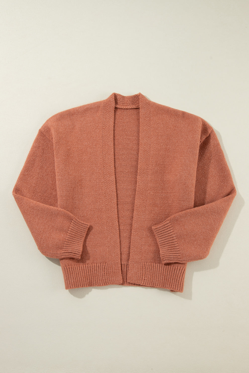 Slit Open Front Dropped Shoulder Cardigan-Angel Casuals